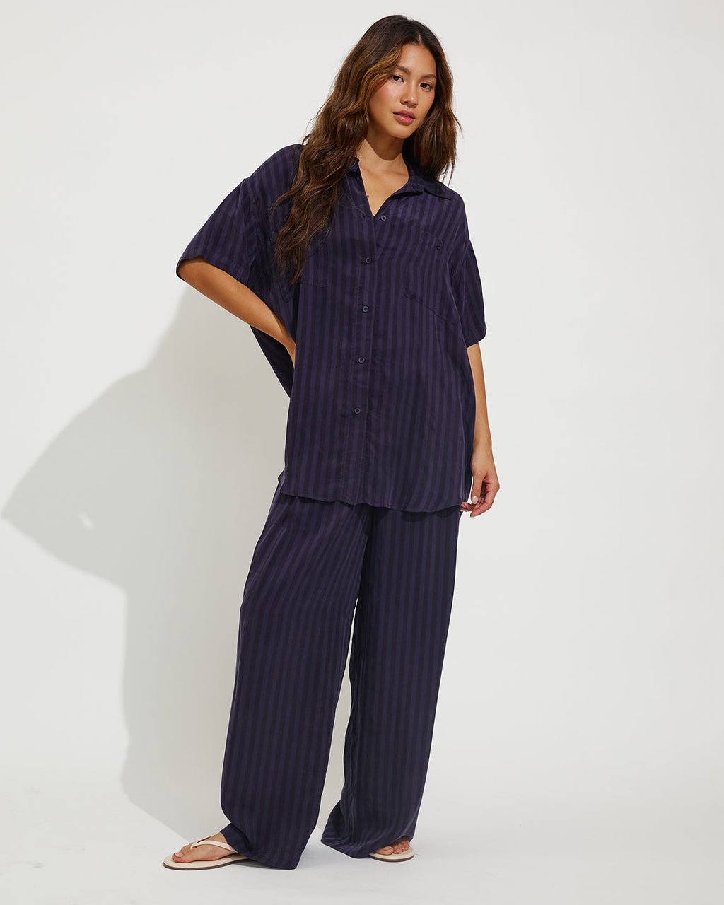 Day Trip Button Down - Sprint Stripe: Dark Sprint / Sprint
