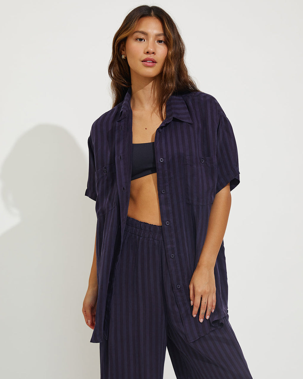 Day Trip Button Down - Sprint Stripe: Dark Sprint / Sprint