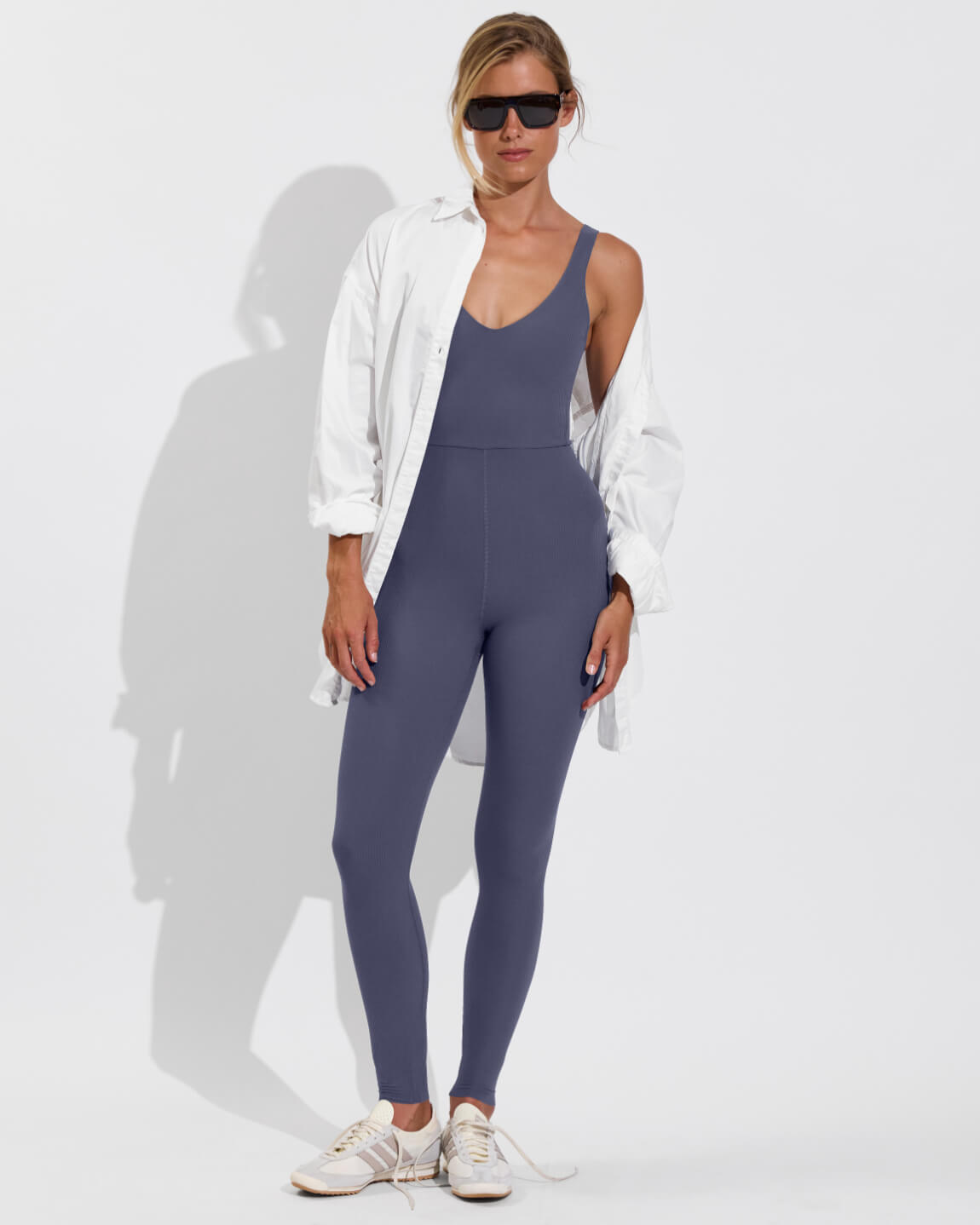 Plunge Playsuit 27" *Rib - Varsity