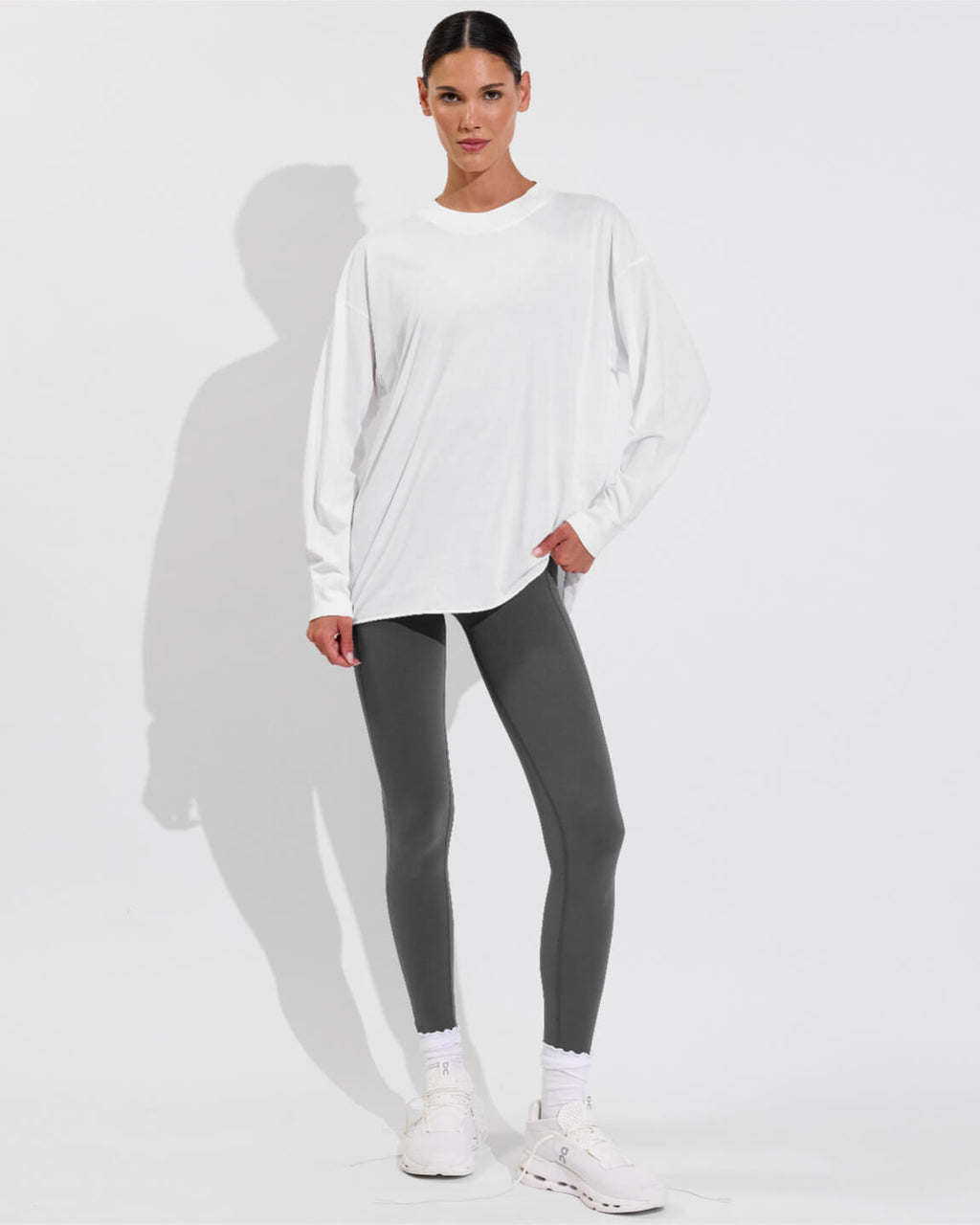Swell Oversized Long Sleeve Tee - Coconut