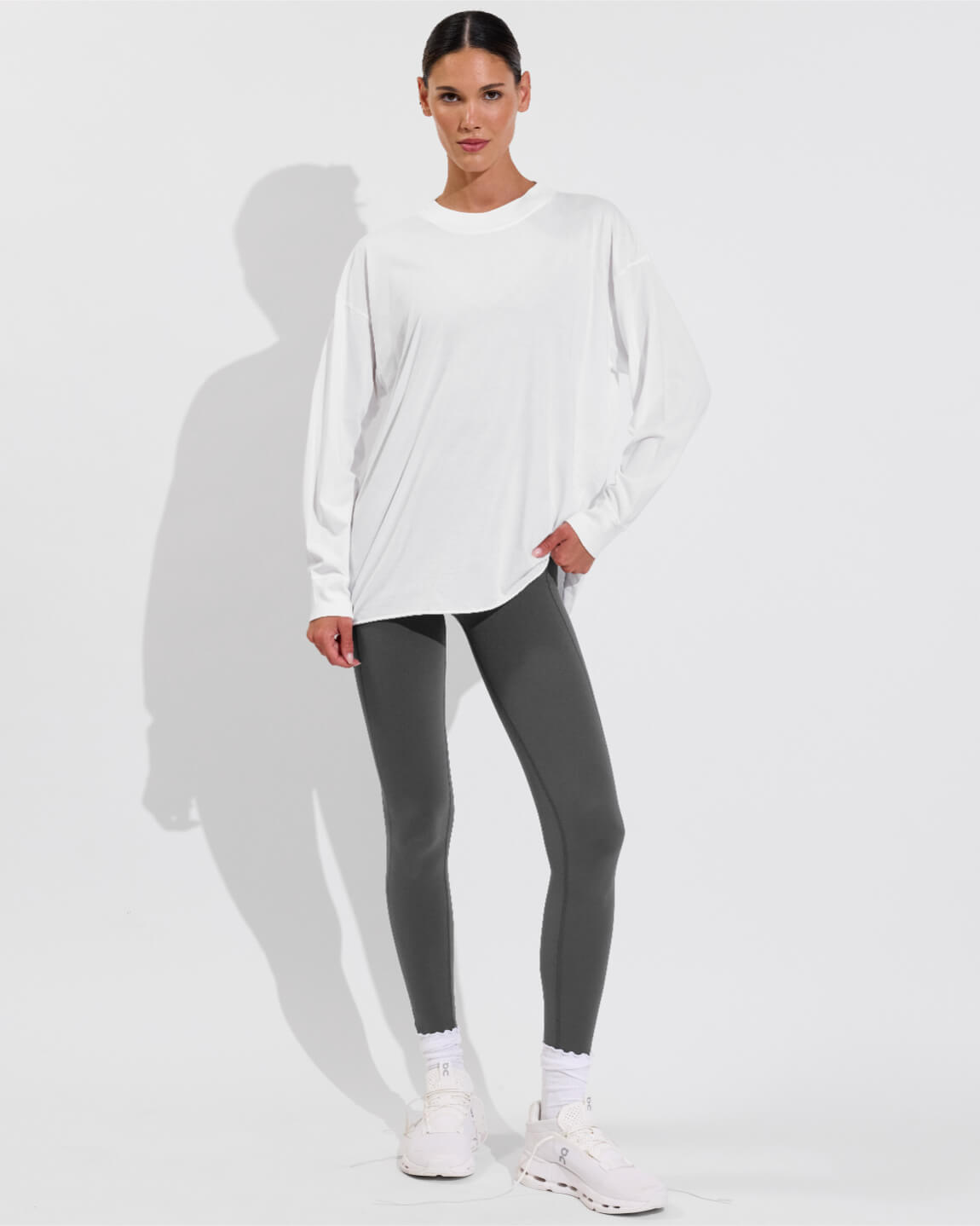 Swell Oversized Long Sleeve Tee - Coconut