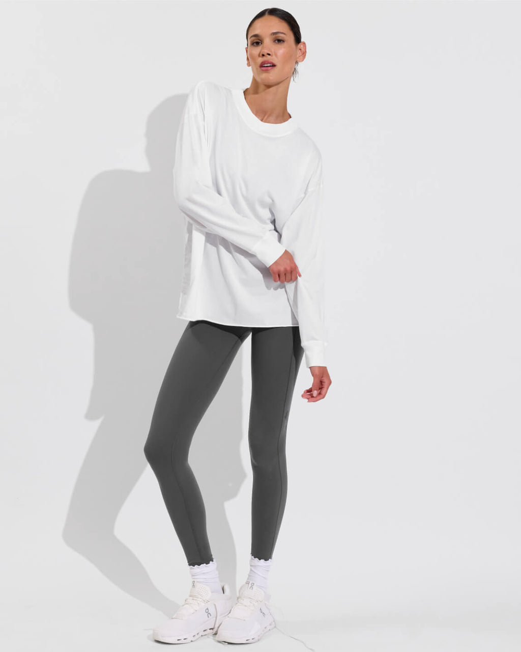 Swell Oversized Long Sleeve Tee - Coconut