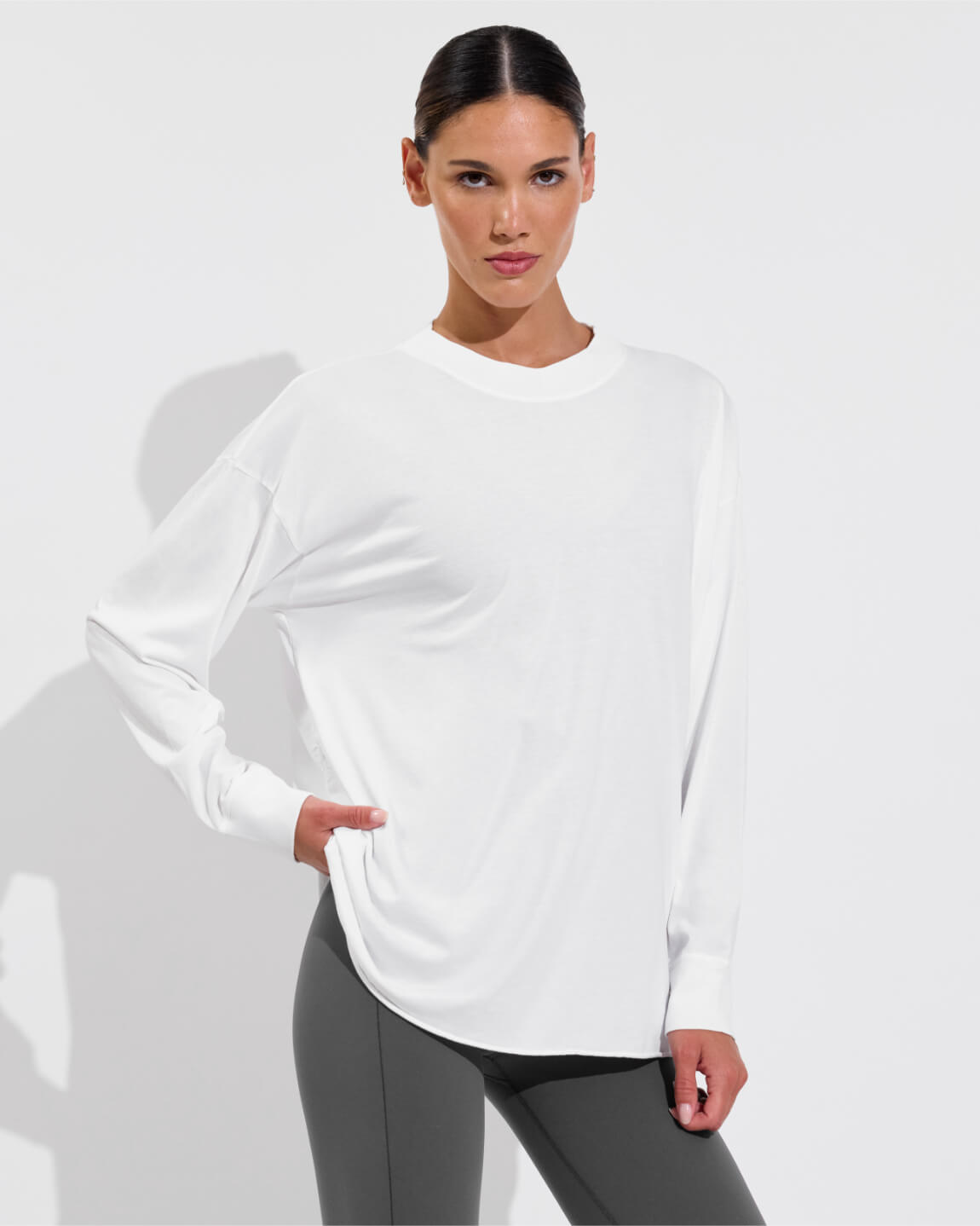 Swell Oversized Long Sleeve Tee - Coconut