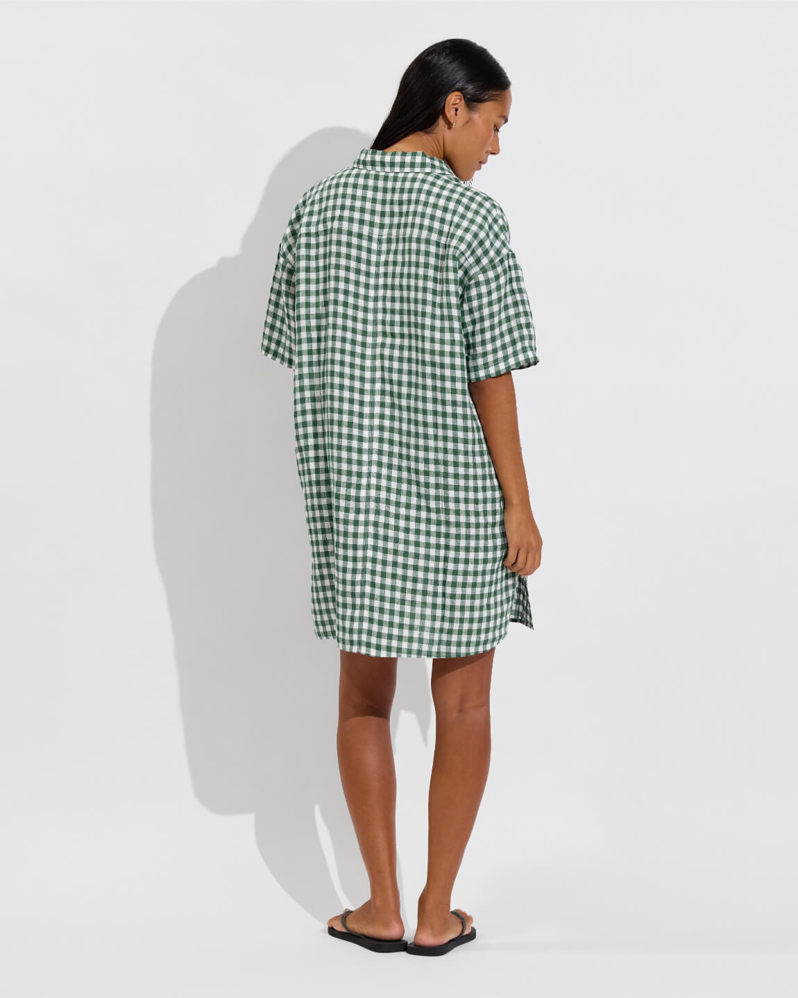 Getaway Mini Dress - Gingham: Tropics / Coconut