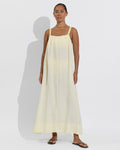 Leisure Maxi Dress - Bungalow Stripe: Melt / Coconut