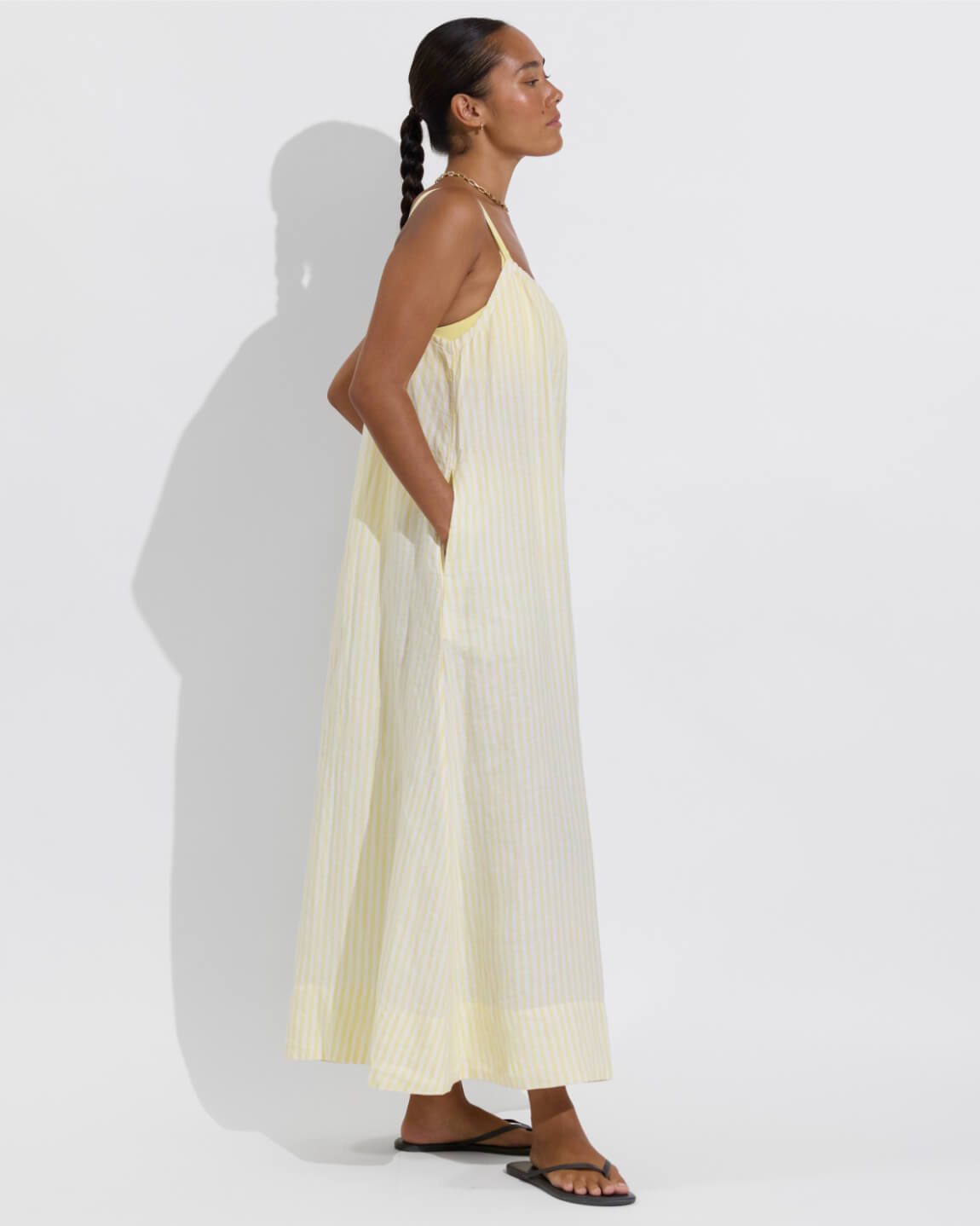 Leisure Maxi Dress - Bungalow Stripe: Melt / Coconut