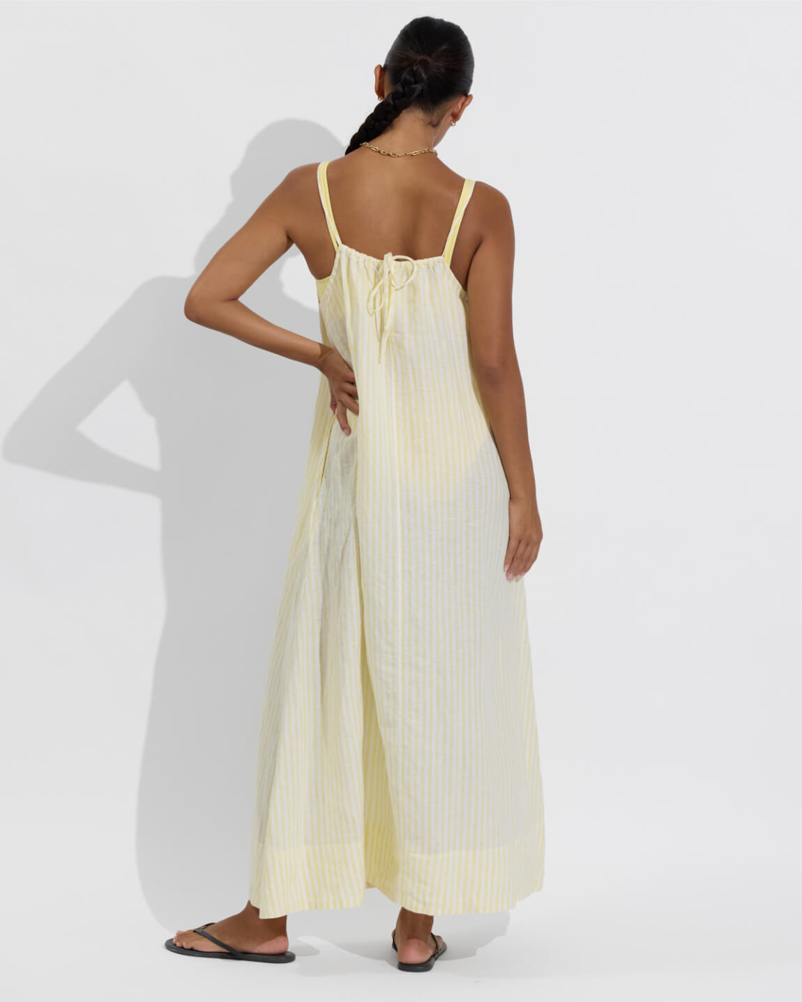 Leisure Maxi Dress - Bungalow Stripe: Melt / Coconut