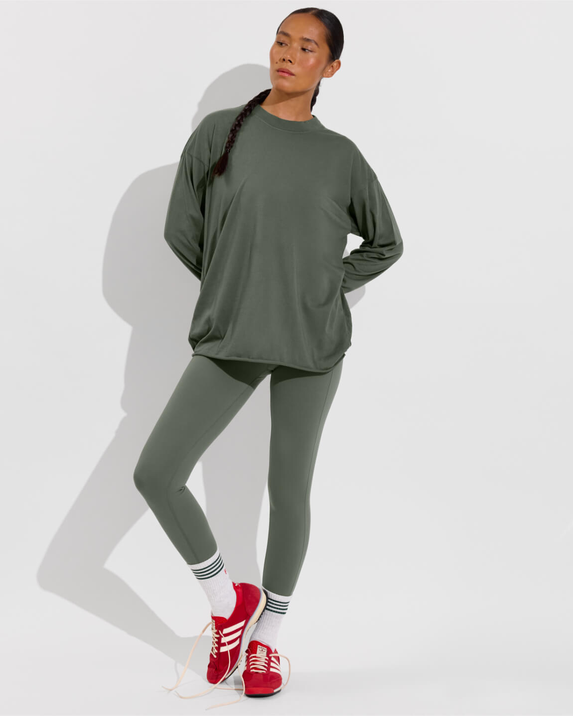 Swell Oversized Long Sleeve Tee - Agave