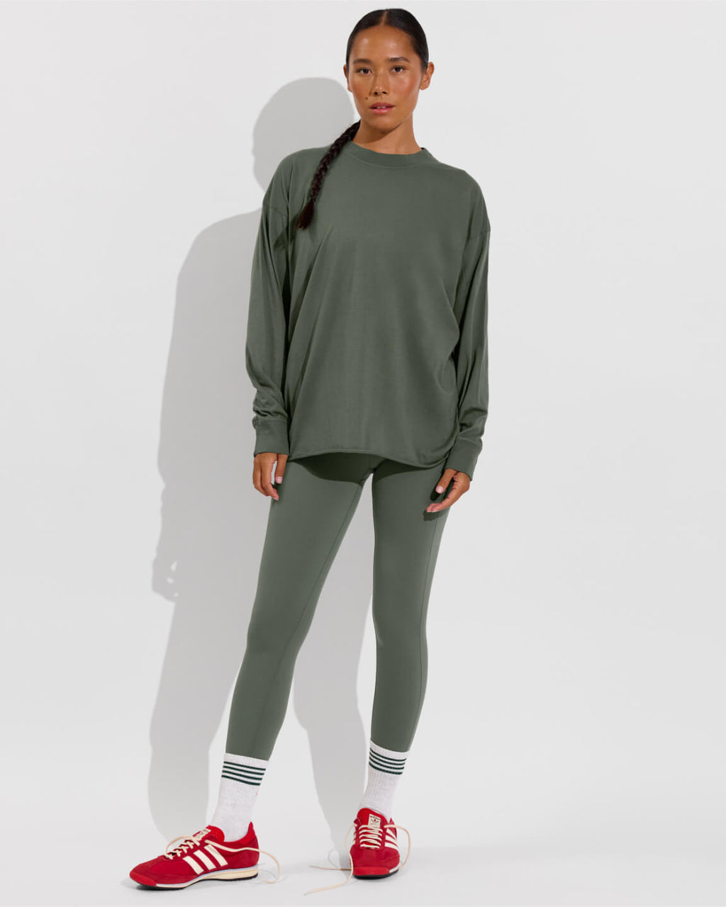 Swell Oversized Long Sleeve Tee - Agave
