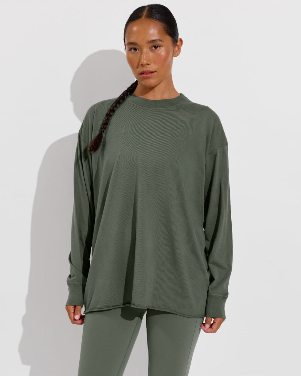 Swell Oversized Long Sleeve Tee - Agave
