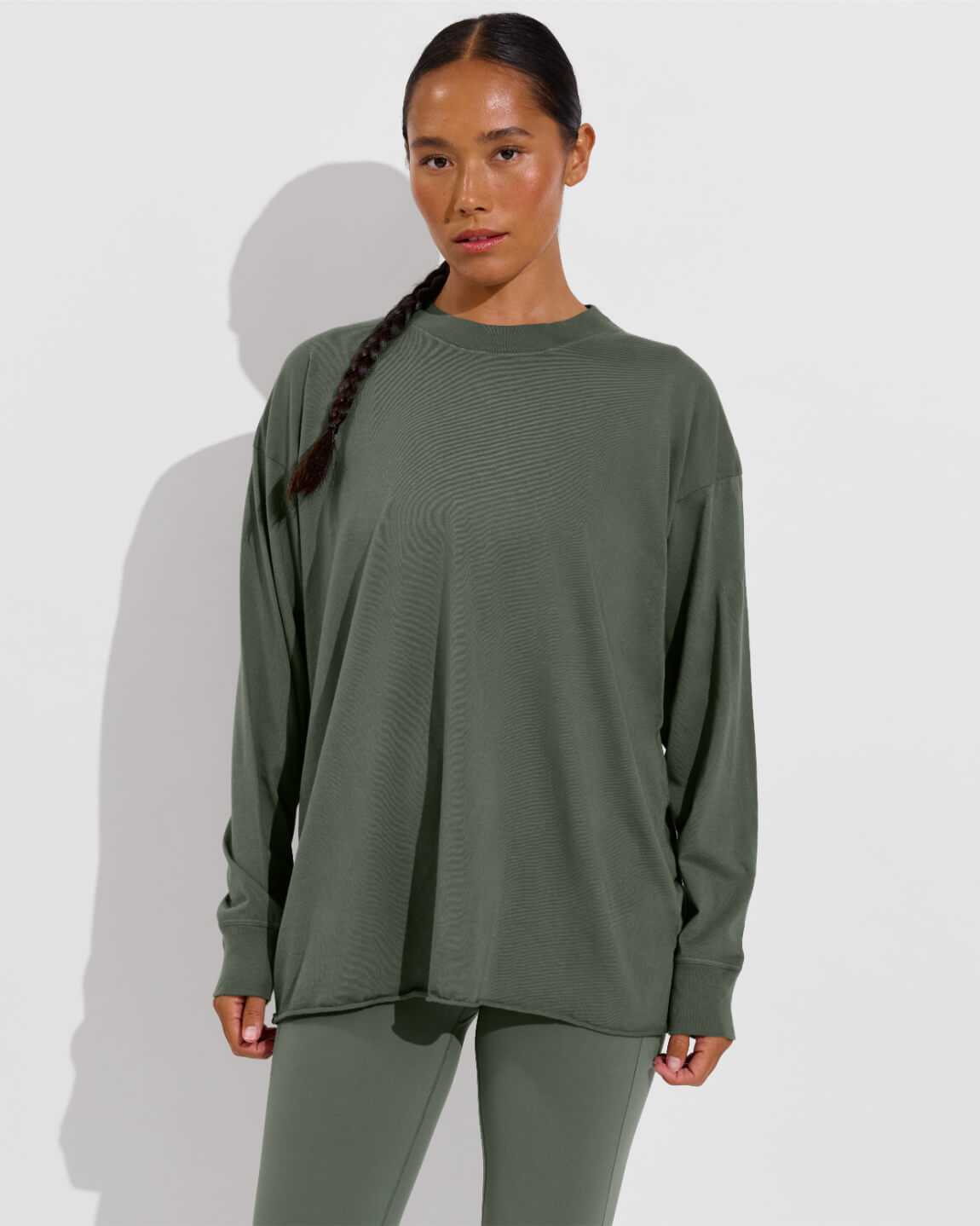 Swell Oversized Long Sleeve Tee - Agave