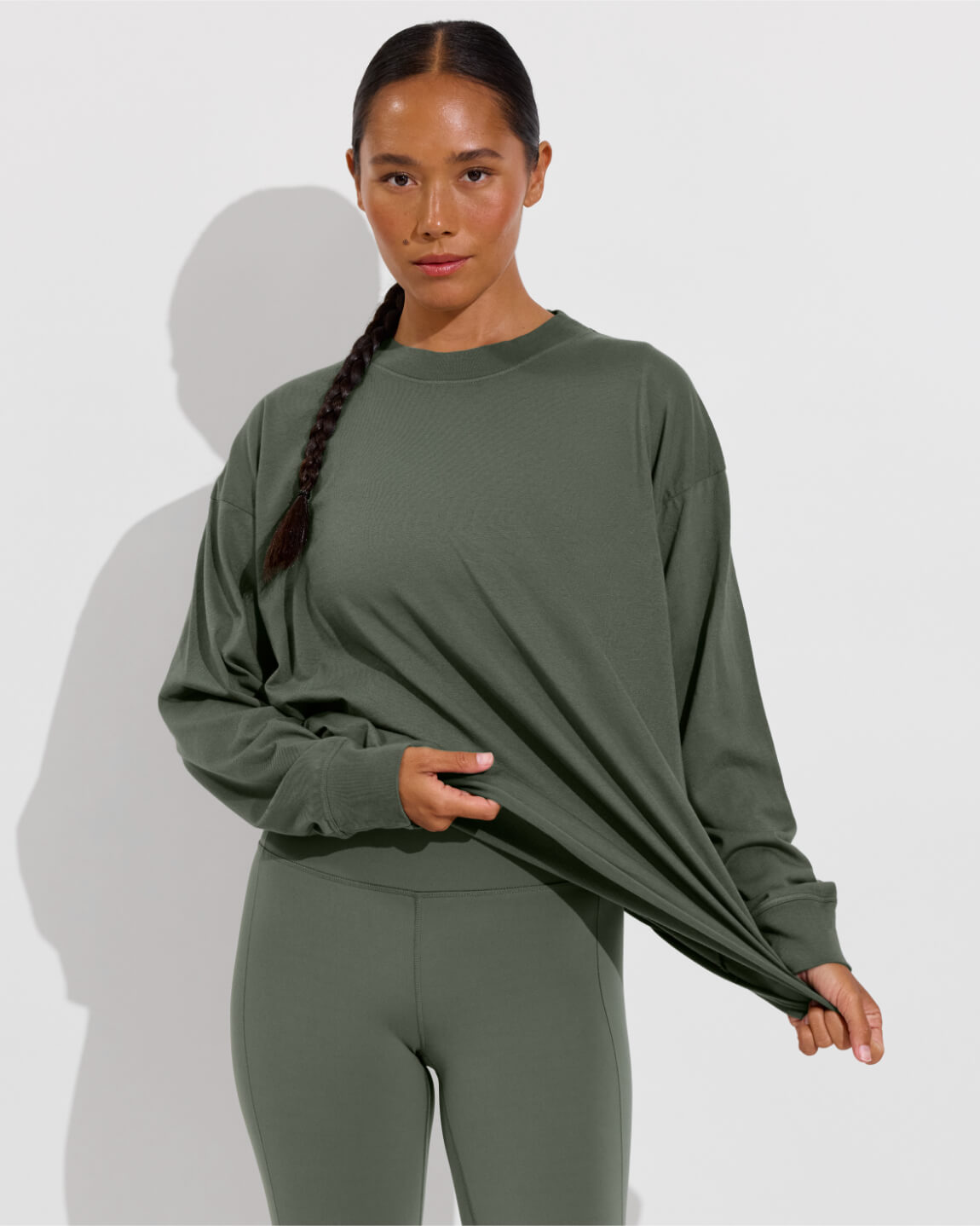 Swell Oversized Long Sleeve Tee - Agave