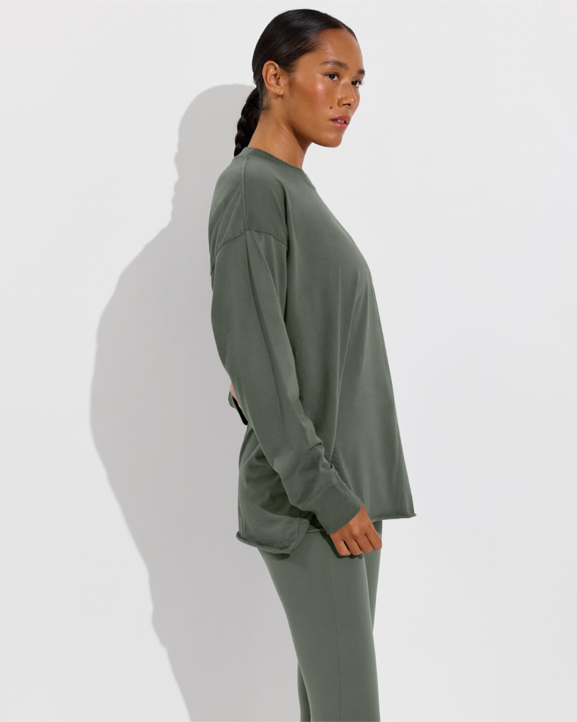 Swell Oversized Long Sleeve Tee - Agave