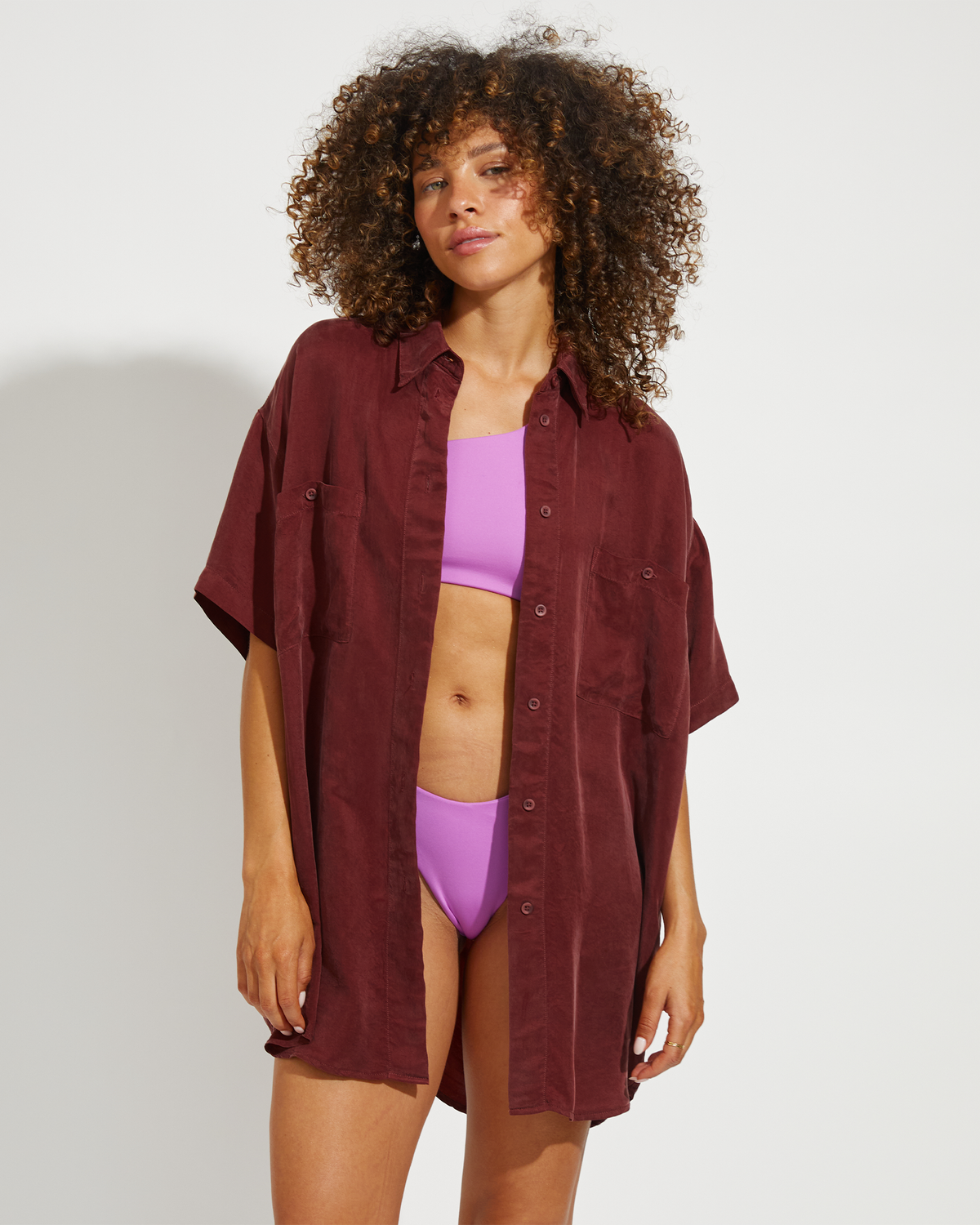 Day Trip Button Down - Jam