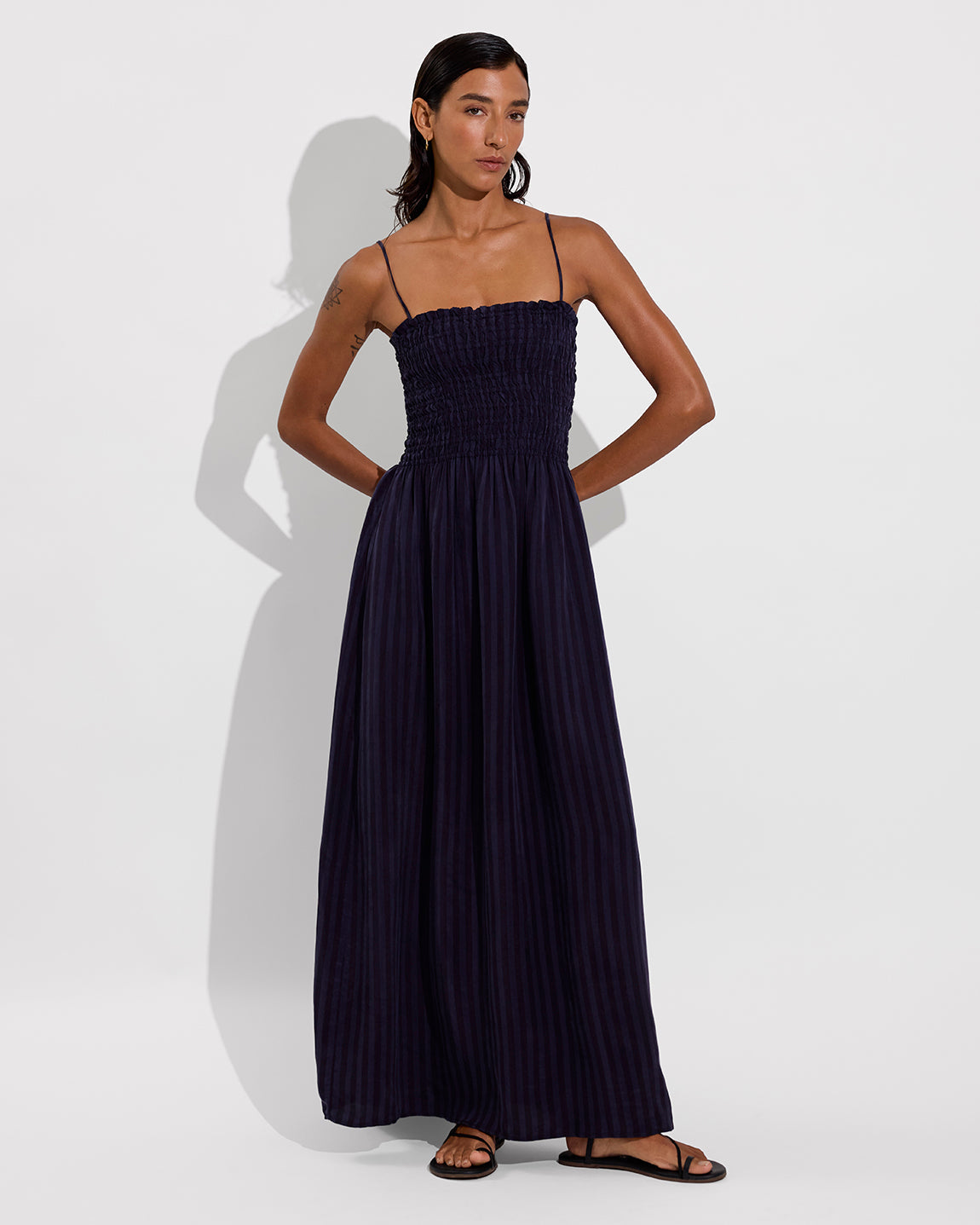 Cabana Maxi Dress - Sprint Stripe: Dark Sprint / Sprint