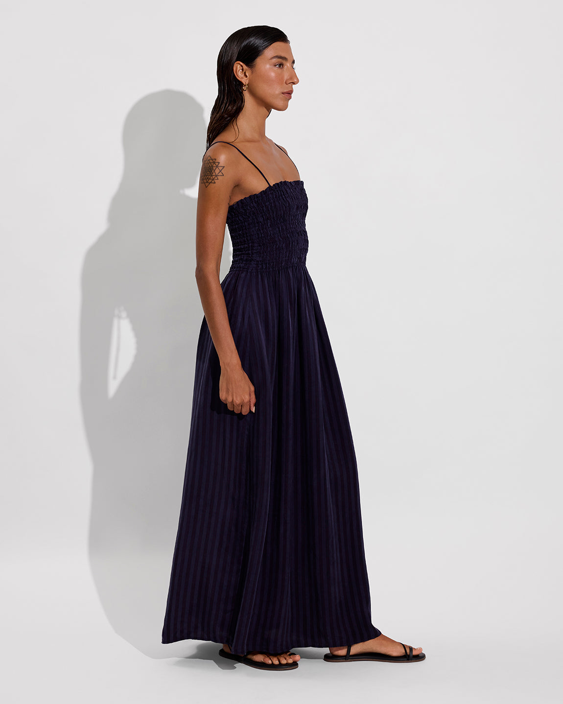 Cabana Maxi Dress - Sprint Stripe: Dark Sprint / Sprint