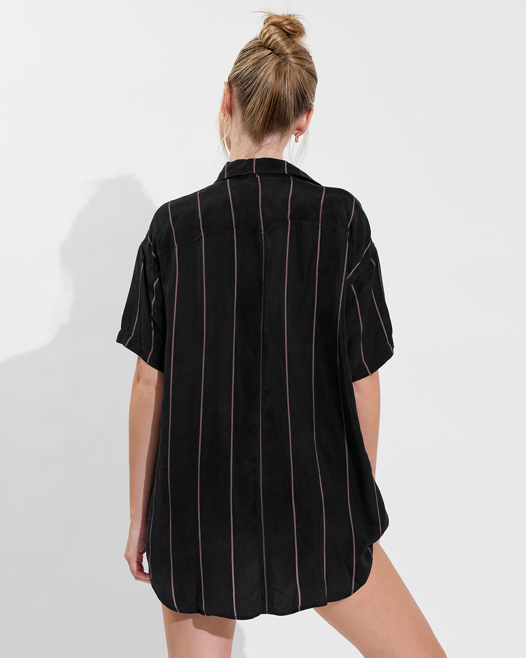 Day Trip Button Down - Fancy Stripe: Faded Jet / Stormy