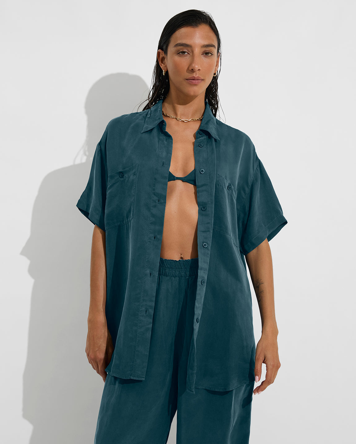 Day Trip Button Down - Deep End