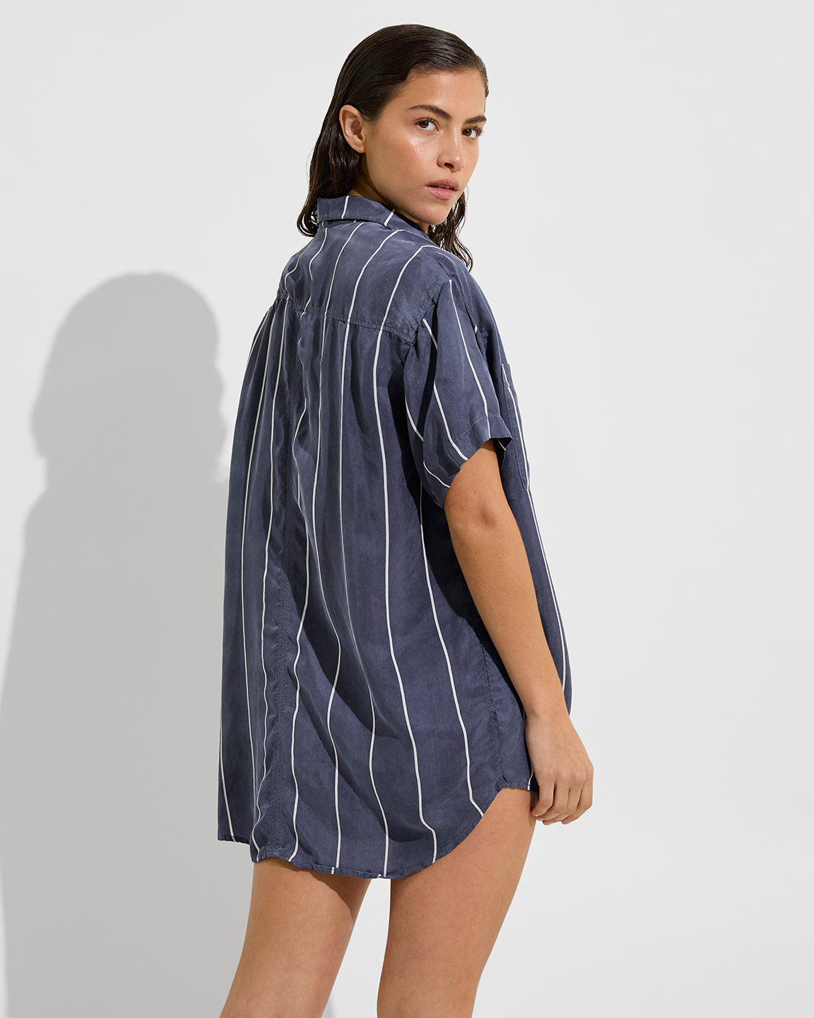 Day Trip Button Down - Holiday Stripe: Varsity / Coconut