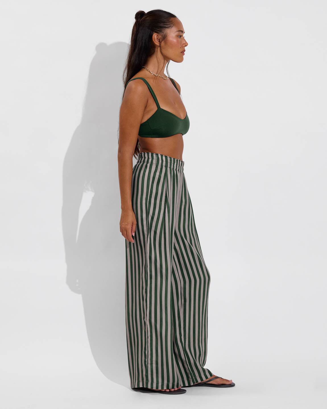Day Trip Pant - Riviera Stripe: Palm / Beach