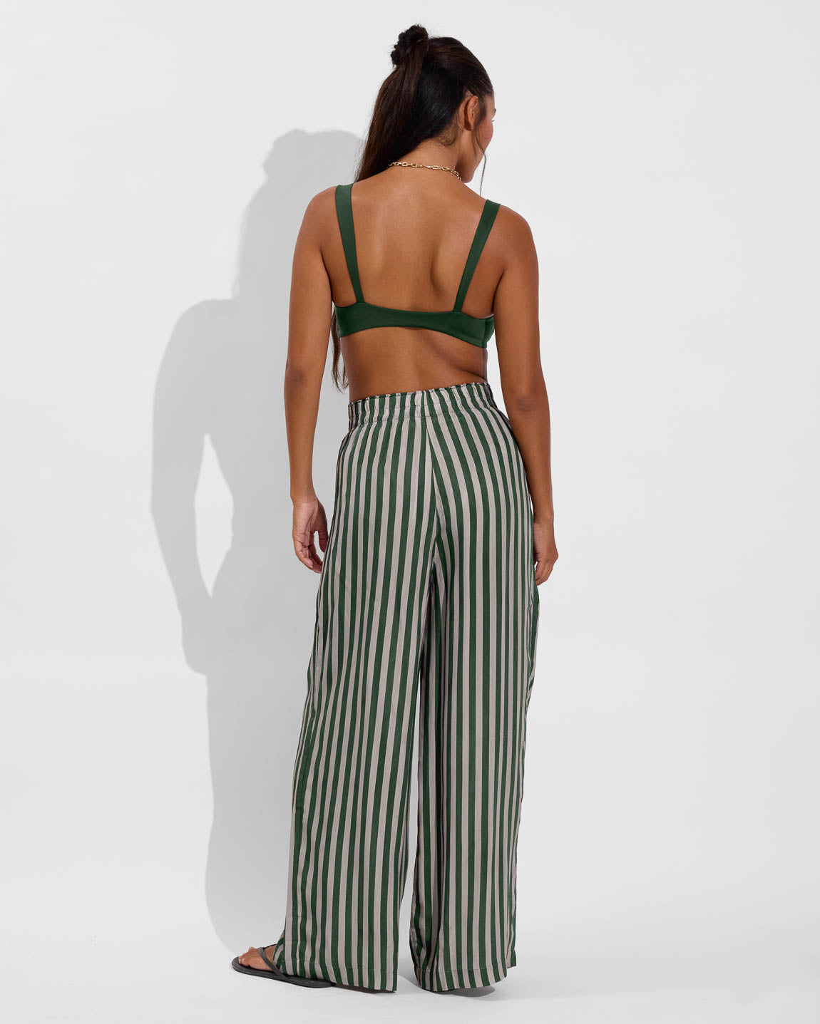 Day Trip Pant - Riviera Stripe: Palm / Beach