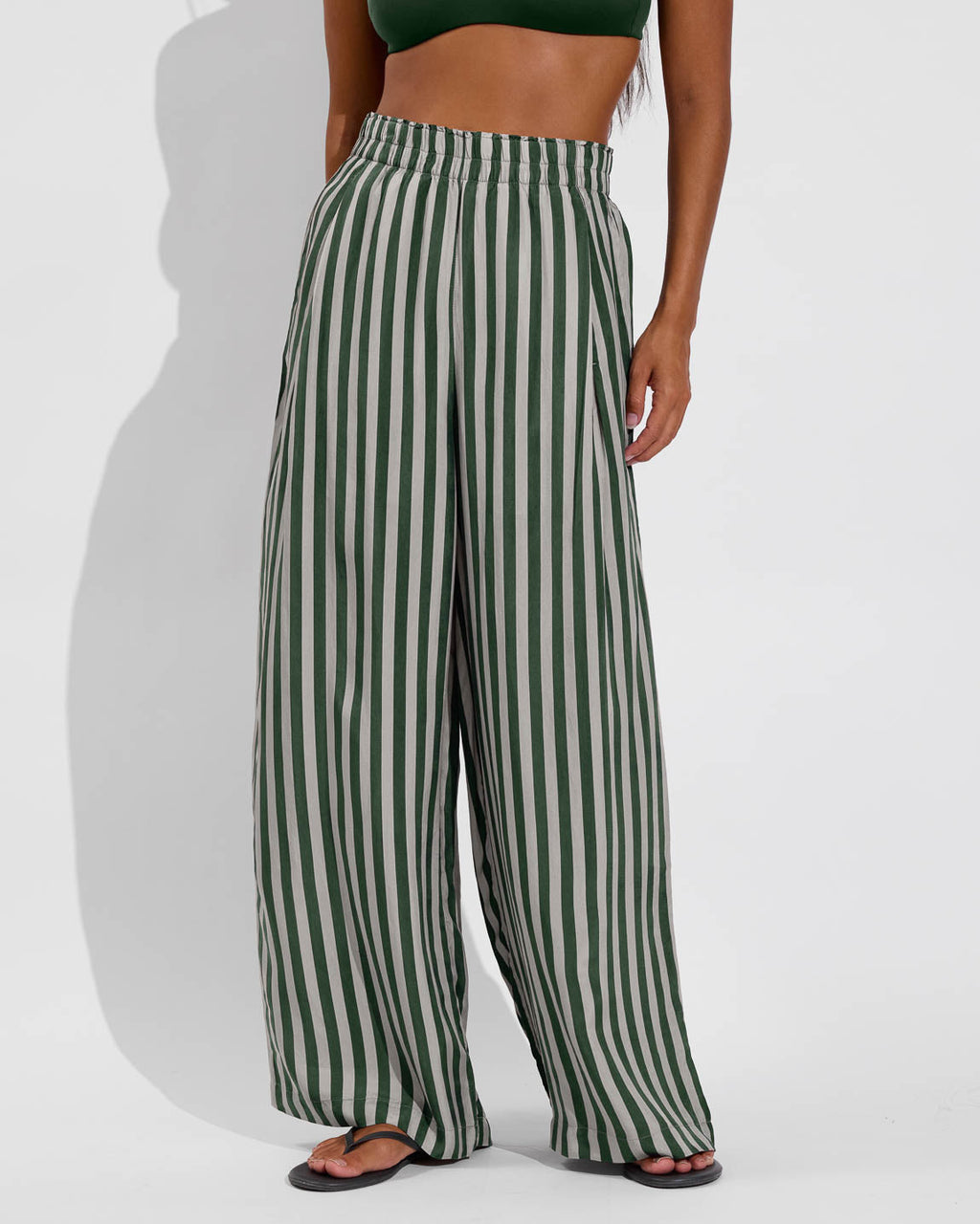 Day Trip Pant - Riviera Stripe: Palm / Beach