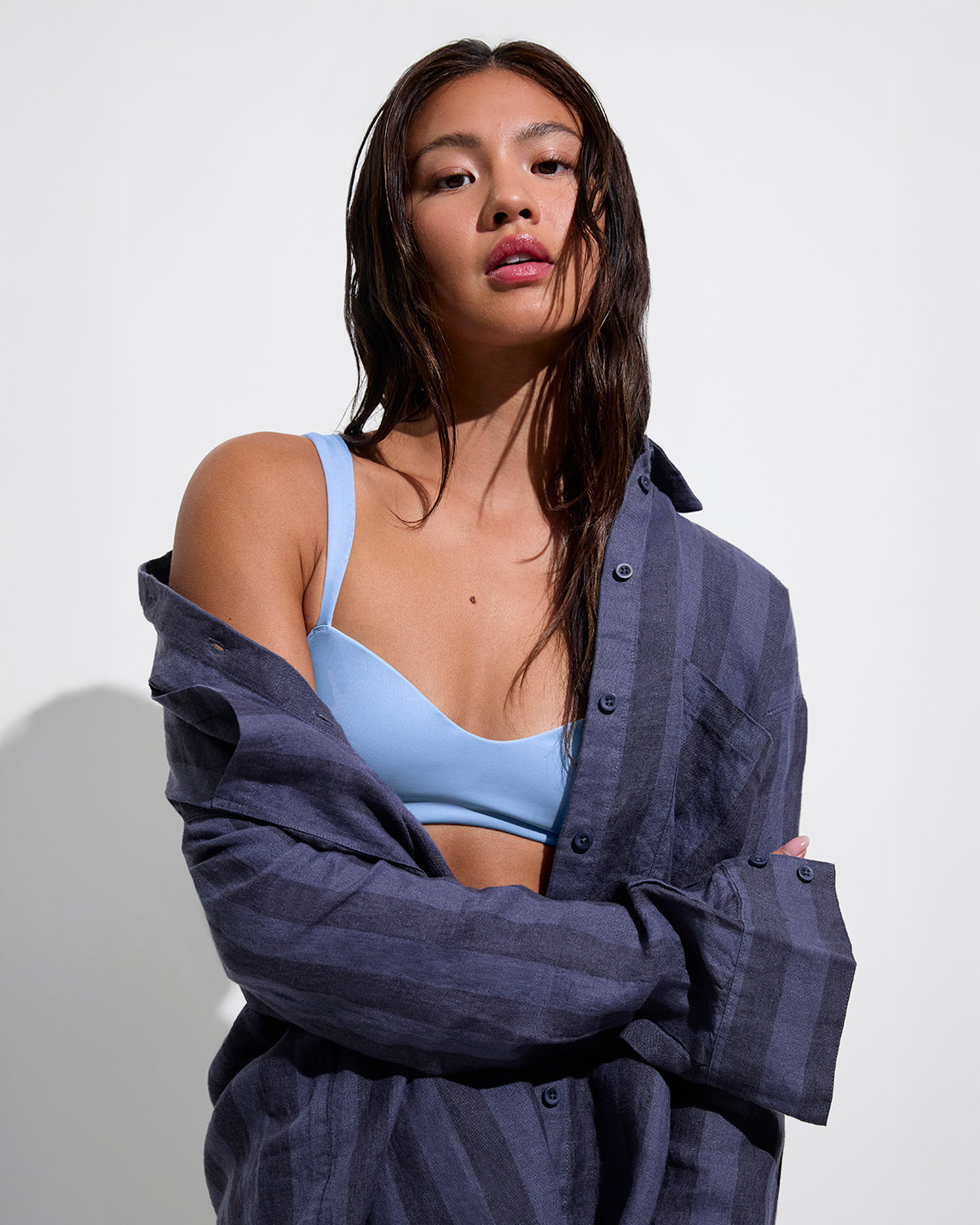 Getaway Button Down - Poolside Stripe: Varsity / Sprint