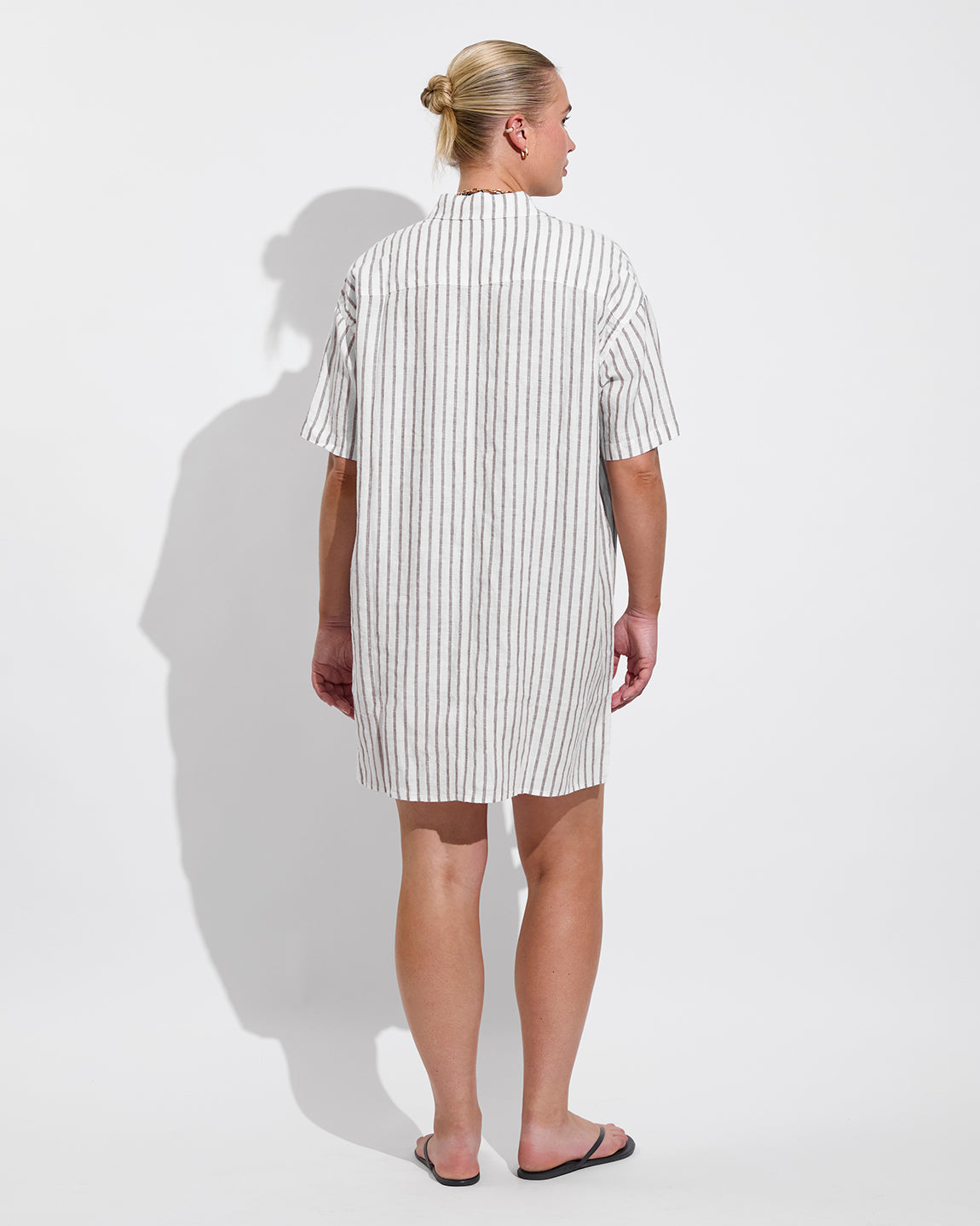 Getaway Mini Dress - Classic Stripe: Stormy / Coconut
