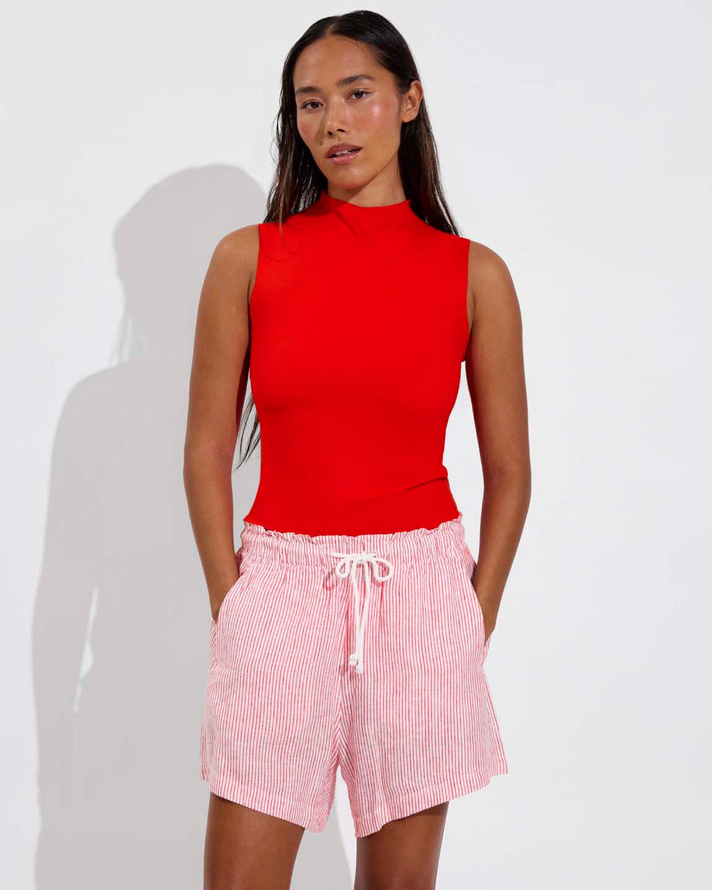 Getaway Short 5" - Coastal Stripe: Sweet Chili Heat / Coconut
