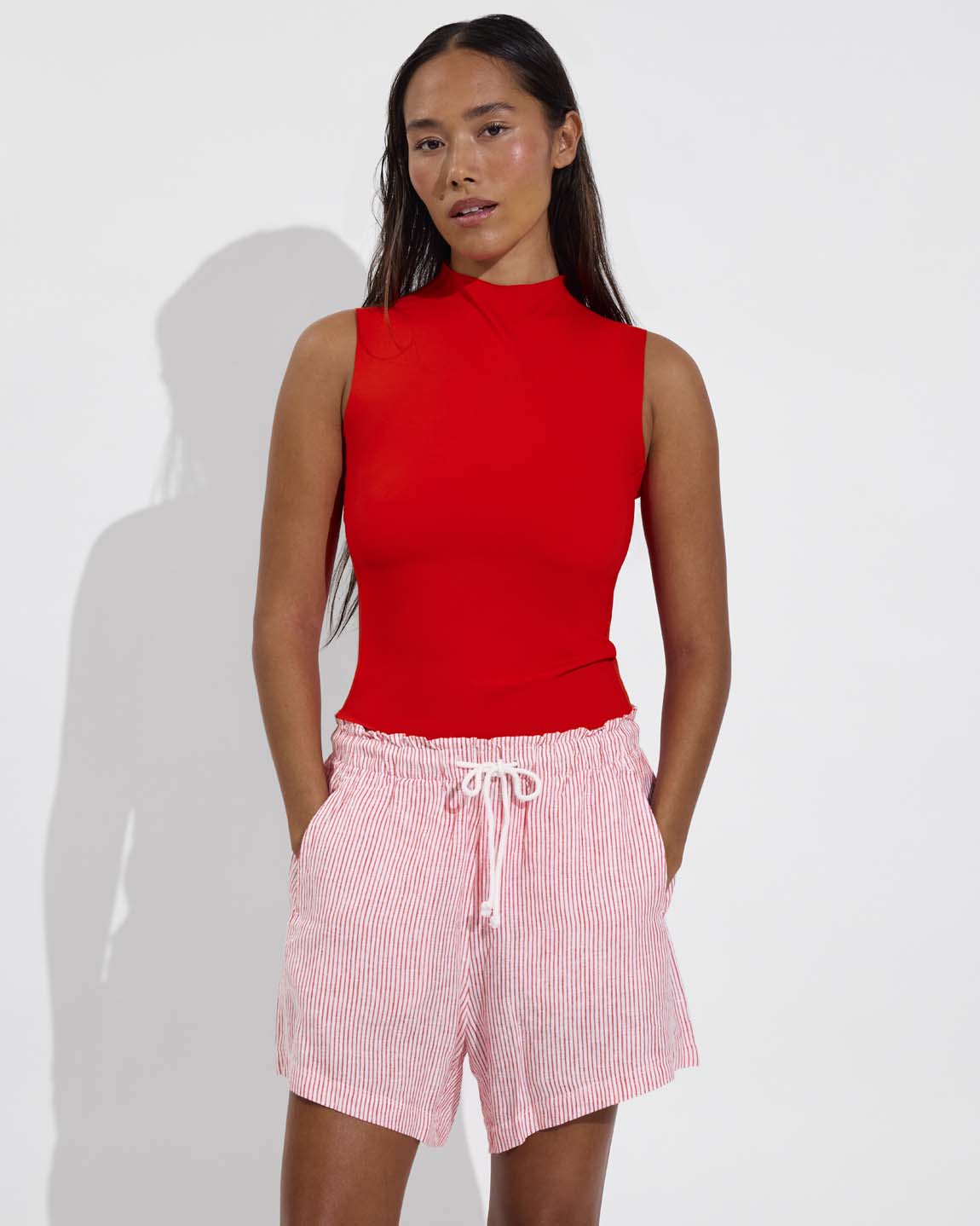 Getaway Short 5" - Coastal Stripe: Sweet Chili Heat / Coconut