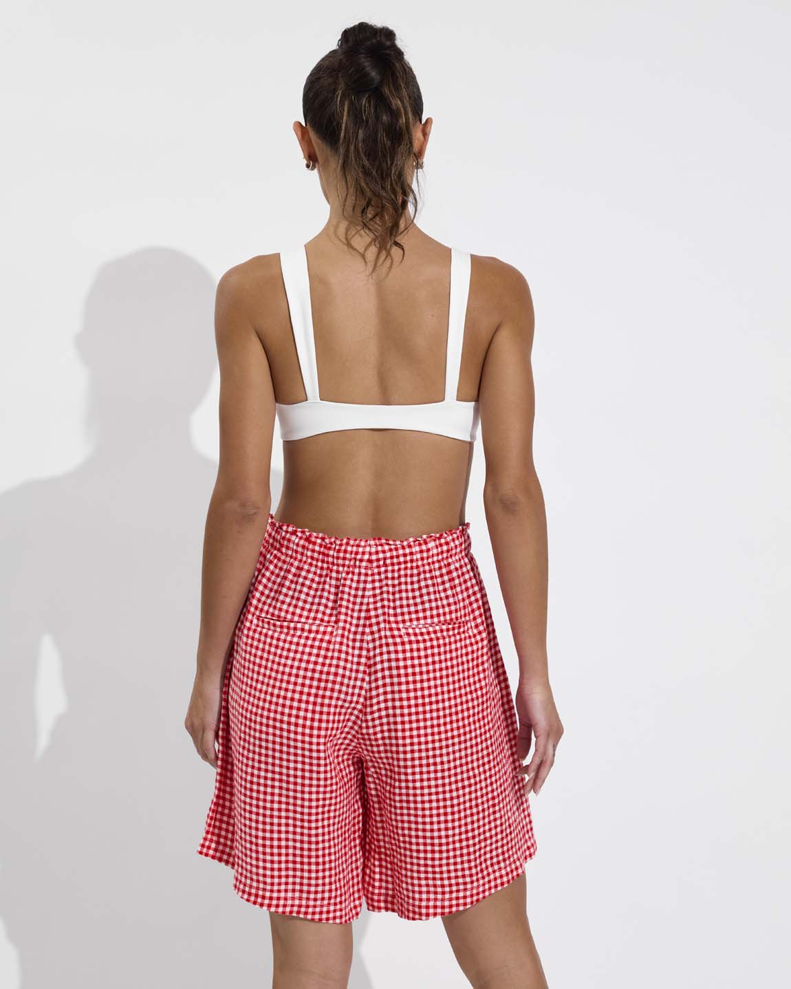 Getaway Short 9" - Gingham: Sweet Chili Heat / Coconut