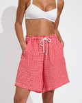 Getaway Short 9" - Gingham: Sweet Chili Heat / Coconut
