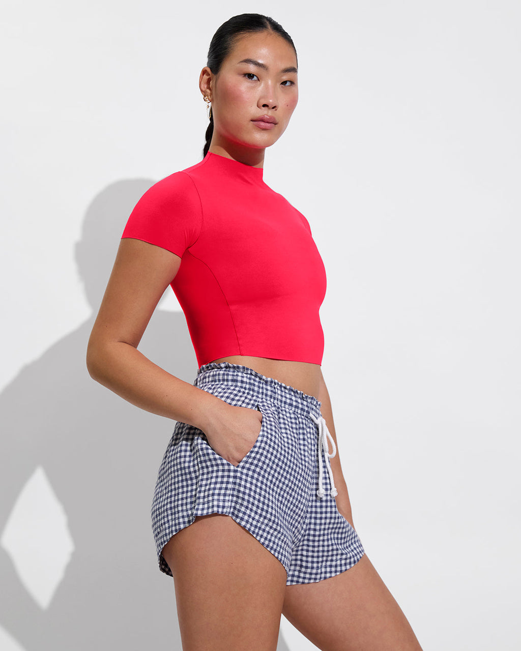 Getaway Short 2.5" - Gingham: Varsity / Coconut