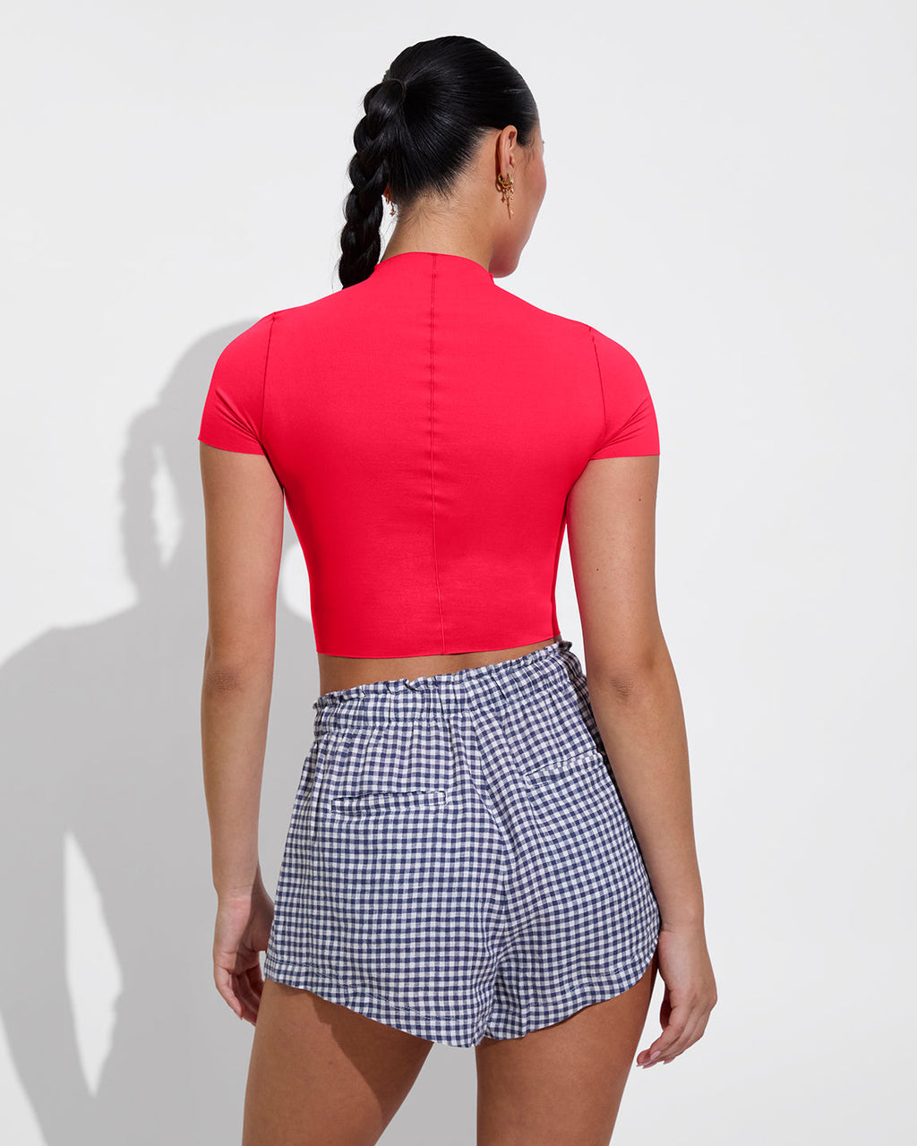 Getaway Short 2.5" - Gingham: Varsity / Coconut