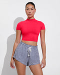 Getaway Short 2.5" - Gingham: Varsity / Coconut