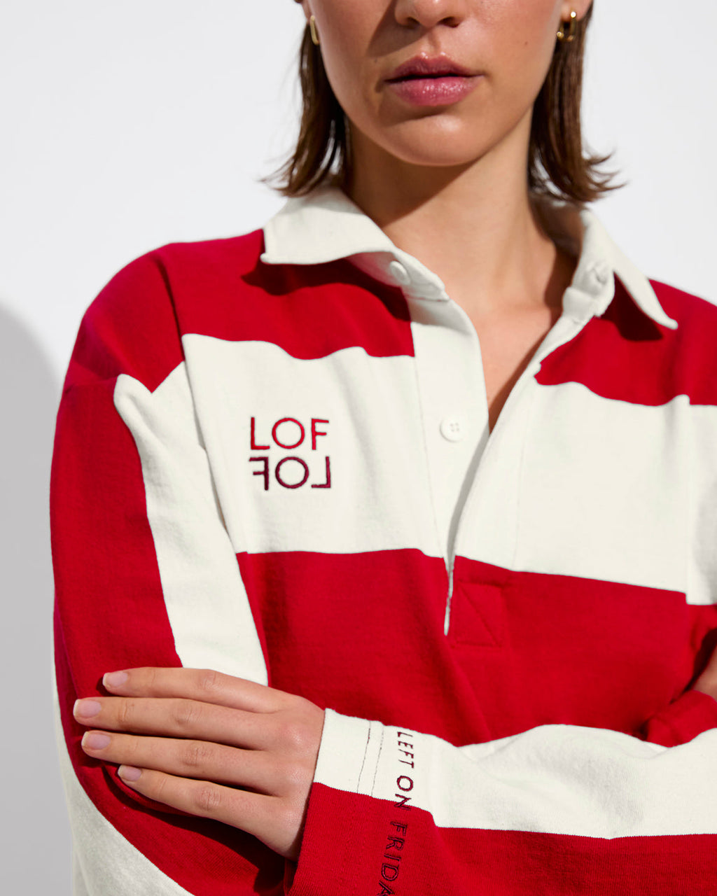 League Shirt *LOF - Dark Red / Natural