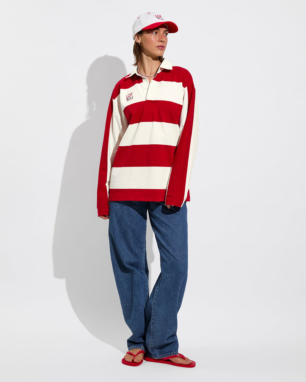 League Shirt *LOF - Dark Red / Natural