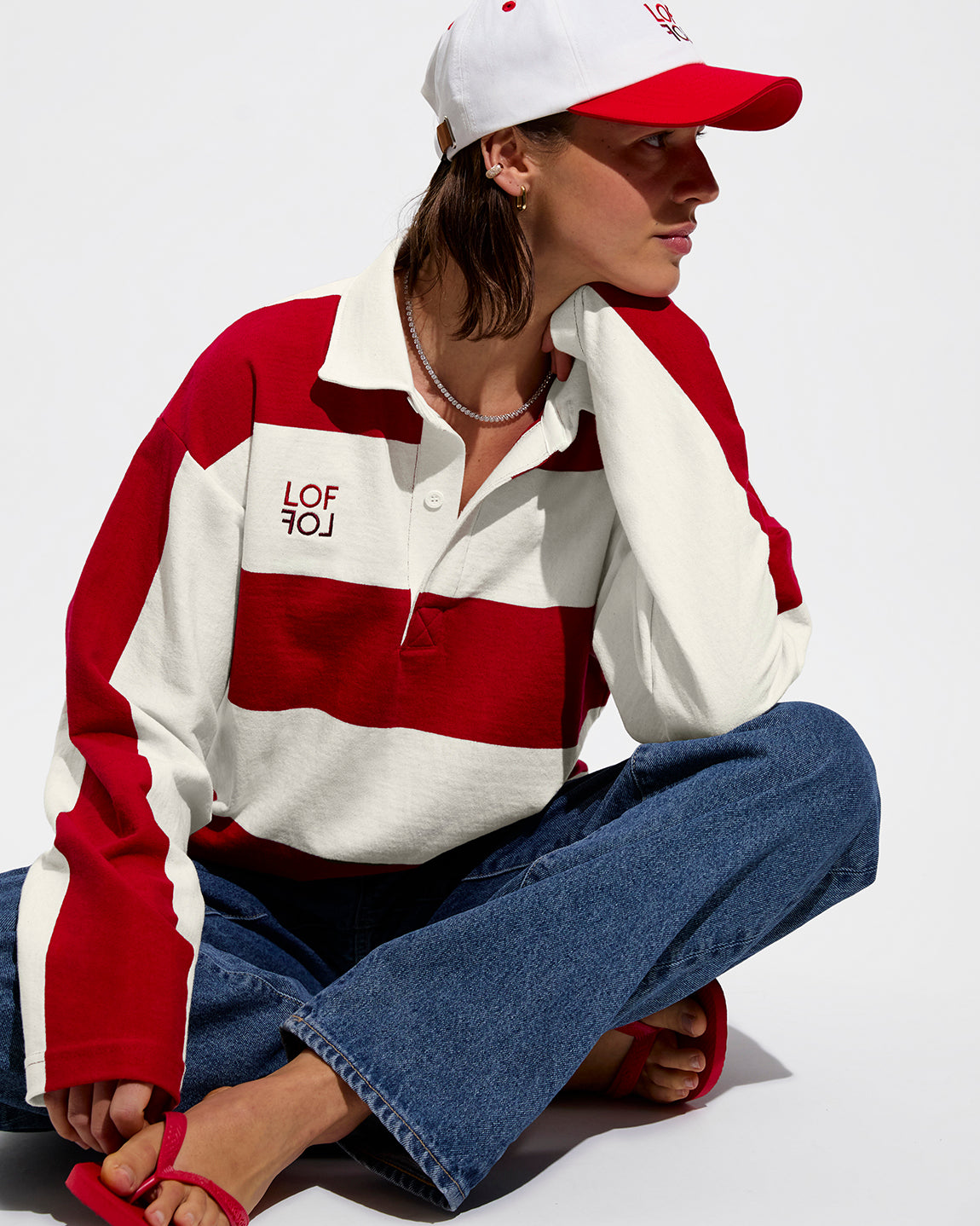 League Shirt *LOF - Dark Red / Natural