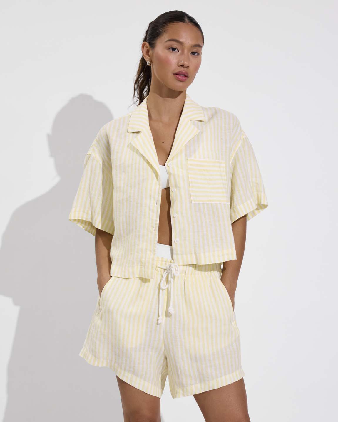 Getaway Short 5" - Bungalow Stripe: Melt / Coconut