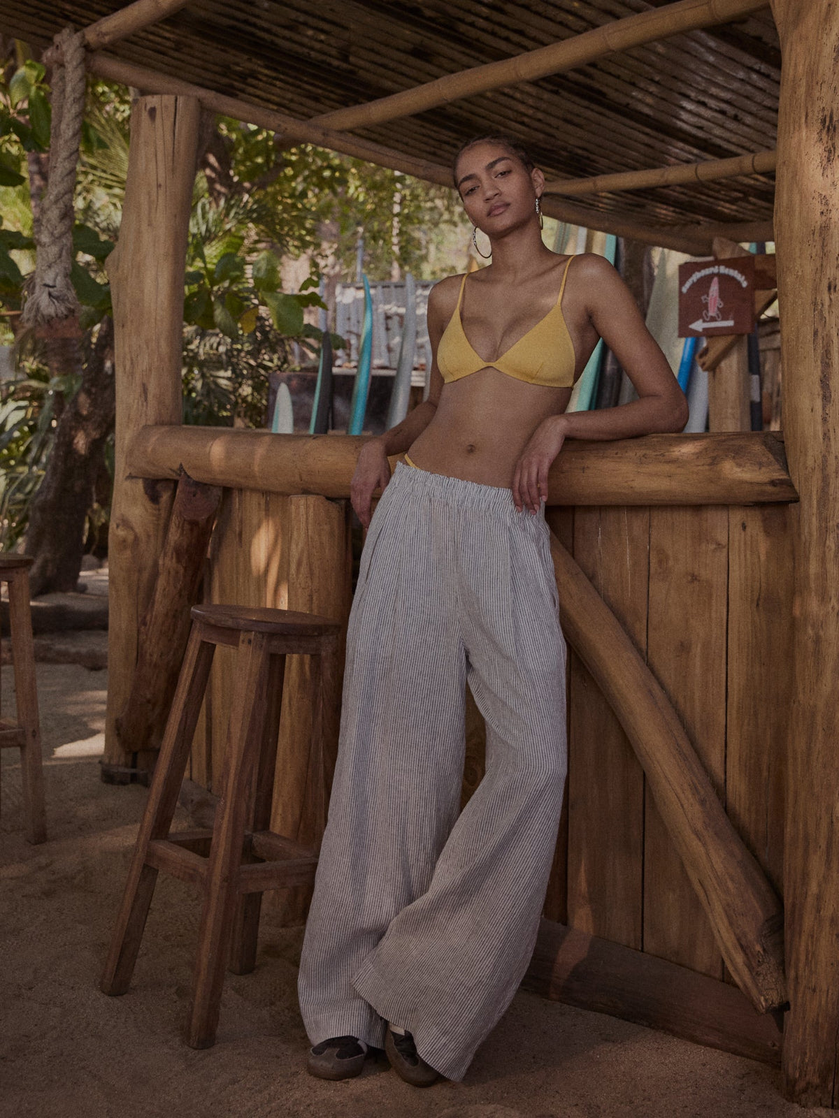 Coastal Pant - Coastal Stripe: Varsity / Coconut