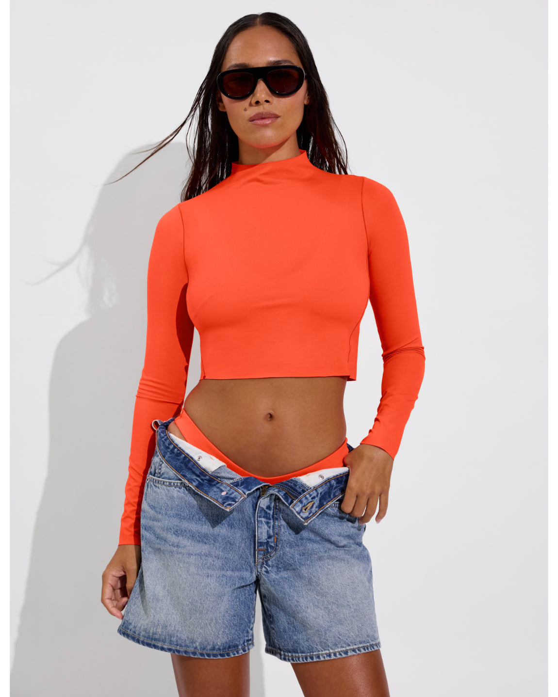 Rays Long Sleeve Top - Aperol