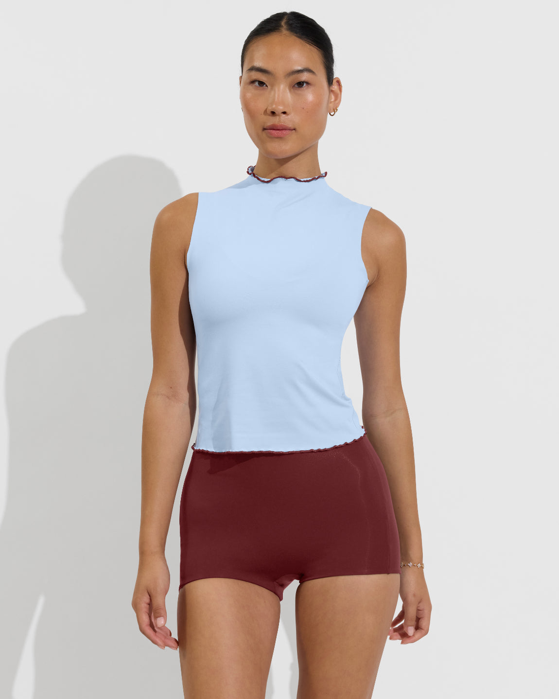 Rays Sleeveless Top *Long *Wavy - Blue Skies / Jam
