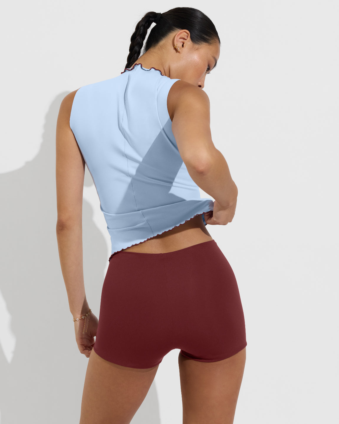Rays Sleeveless Top *Long *Wavy - Blue Skies / Jam