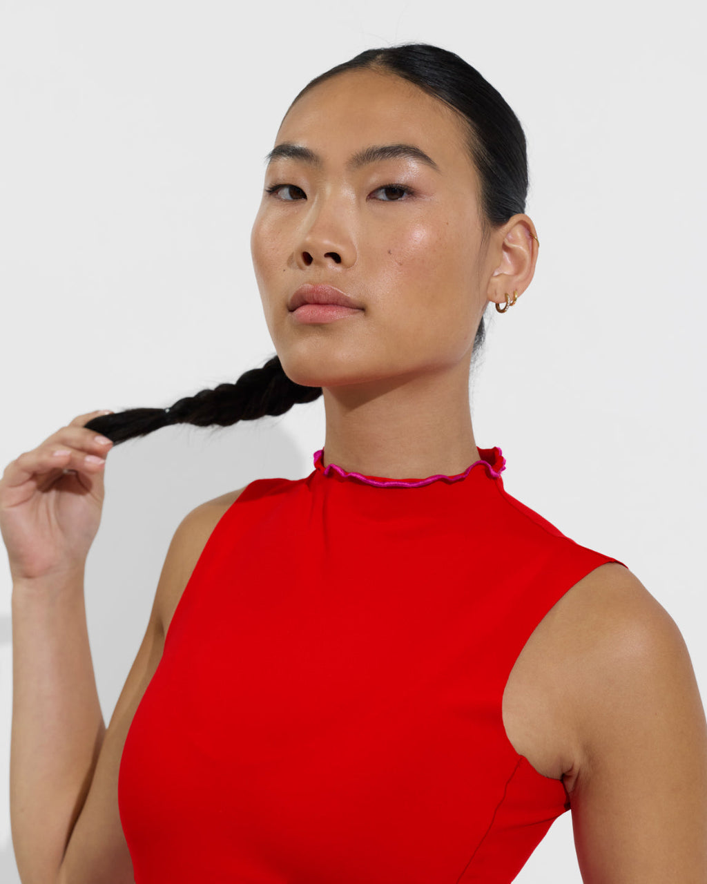 Rays Sleeveless Top *Long *Wavy - Sweet Chili Heat / Hot