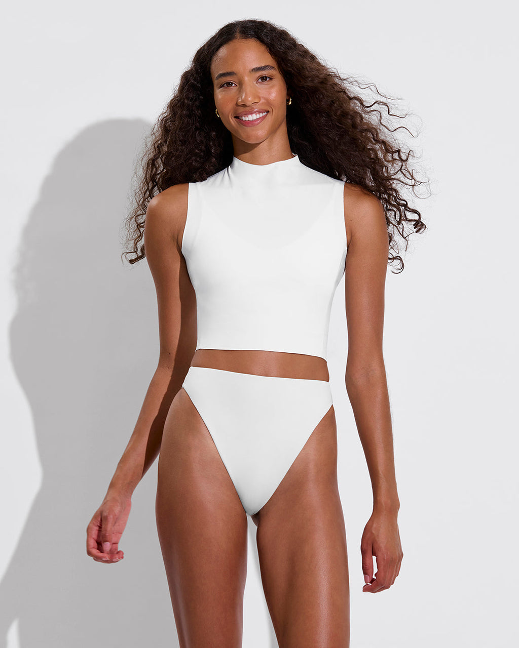 Rays Sleeveless Top - Coconut