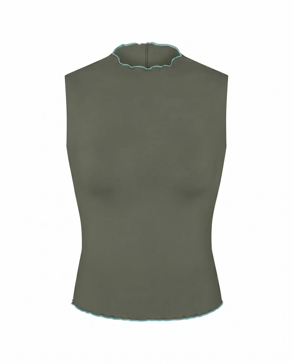 Rays Sleeveless Top *Long *Wavy - Agave / Drift