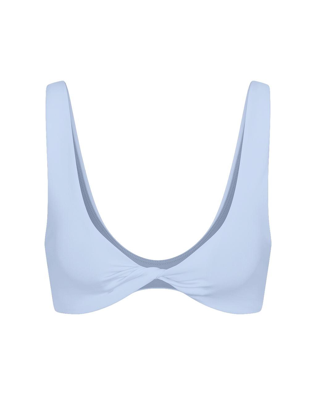 Twisted Plunge Top - Blue Skies