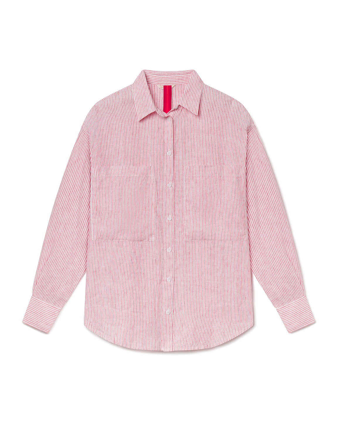 Getaway Button Down - Coastal Stripe: Sweet Chili Heat / Coconut