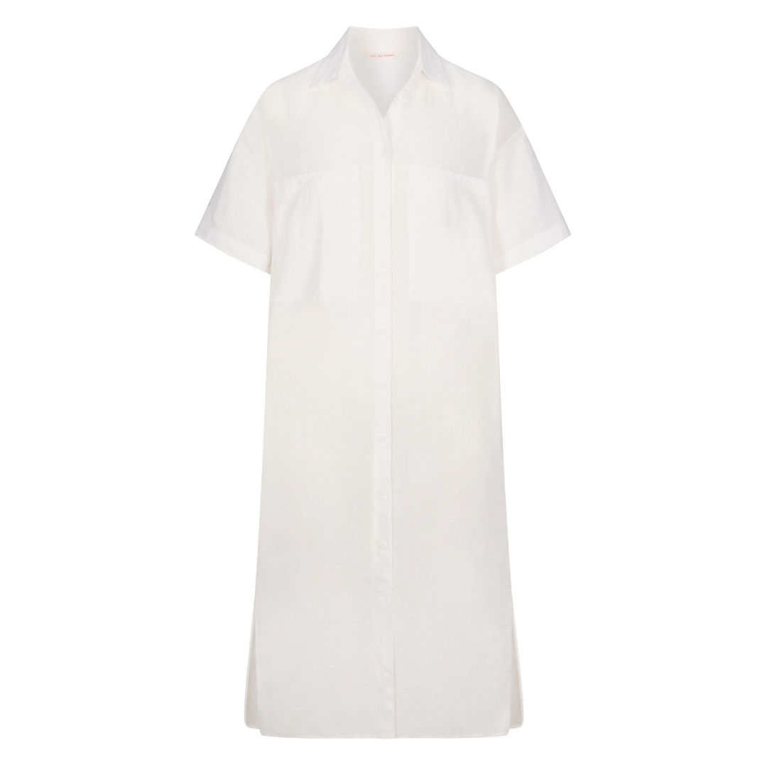 Getaway Shirt Dress - Coconut