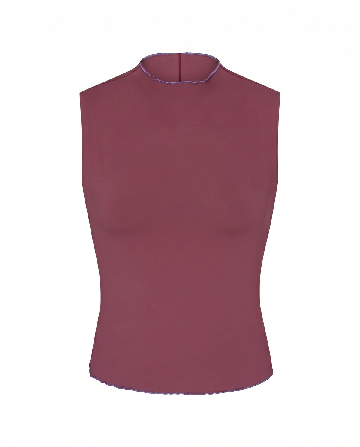 Rays Sleeveless Top *Long *Wavy - Desert Plum / Riptide
